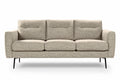Moderne beige bank met stijlvolle metalen poten en comfortabele kussens