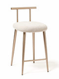 **Moderne kruk met zachte zitting en metalen poten**